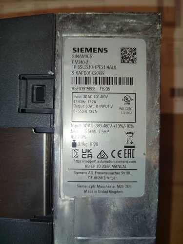 Sinamics pm240 5kw - sinamics, 5.5kw